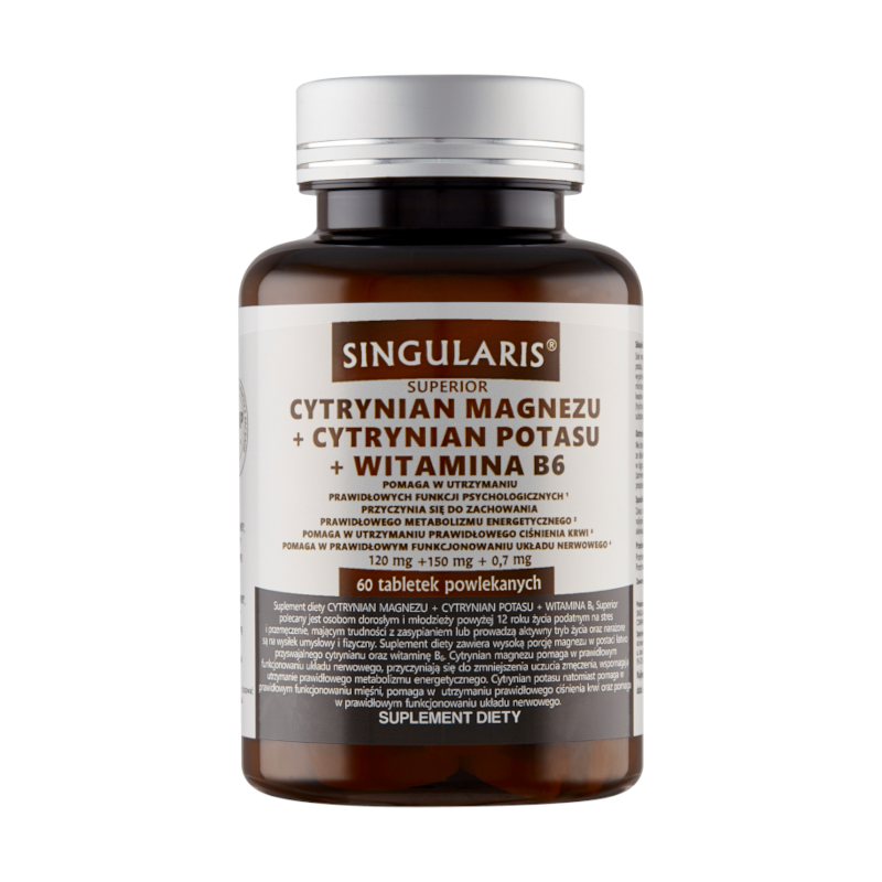 Singularis Cytrynian Magnezu + Potas B6 60tab - Energia i Witalność