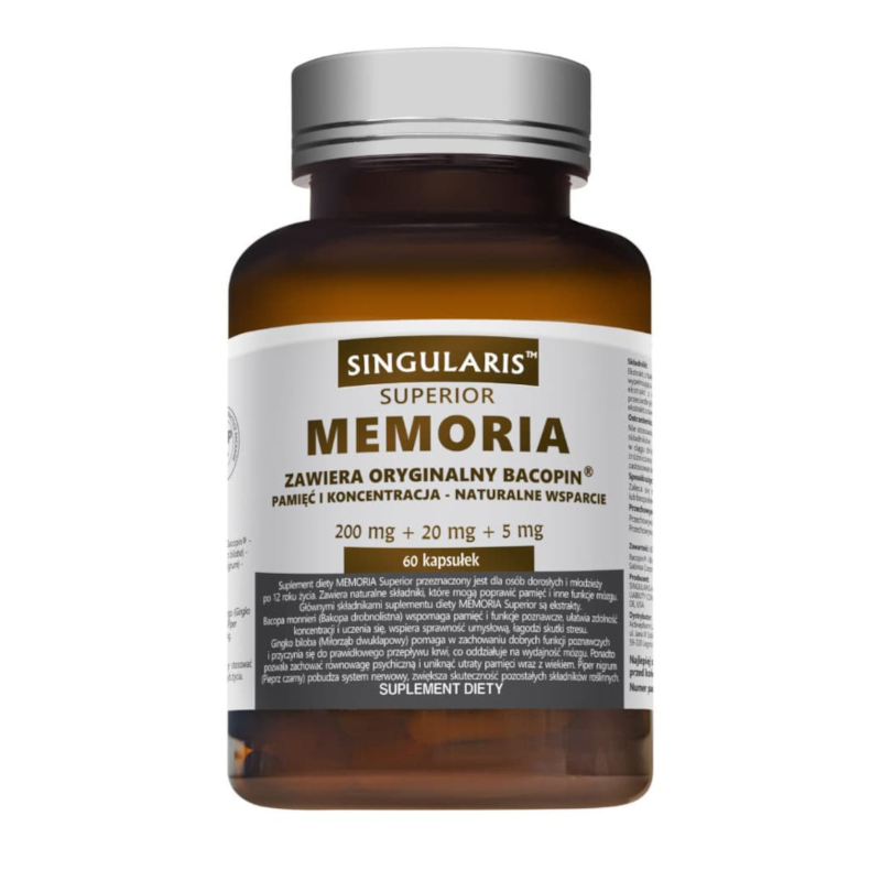 Singularis Memoria 60 kaps - Pamięć i Koncentracja