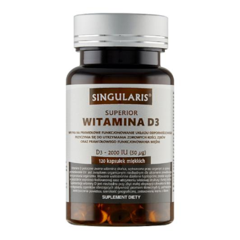 Singularis Witamina D 2000UI 120 kaps - Witamina D3 na odporność