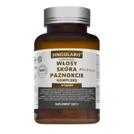 Singularis Włosy Skóra Paznokcie 60kaps - Suplement na mocne włosy, skórę i paznokcie