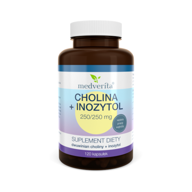 Medverita Cholina + Inozytol 250/250mg 120 kaps - Wsparcie mózgu i koncentracji