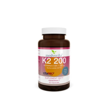 Medverita Witamina K2 MK-7 200ug 60 kaps - Zdrowe kości i serce