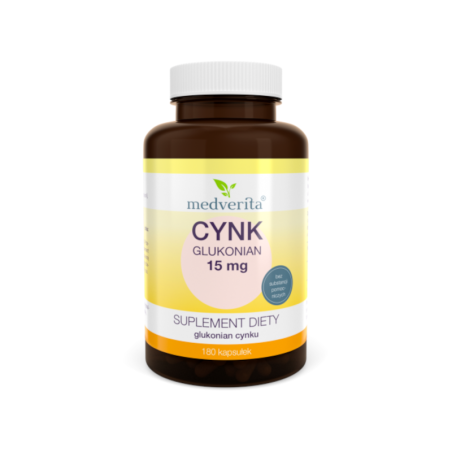 Medverita Cynk Glukonian 15mg - wsparcie odporności i zdrowia