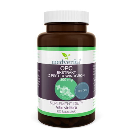 MEDVERITA OPC 95% 300mg - Ekstrakt z Pestek Winogron na Odporność