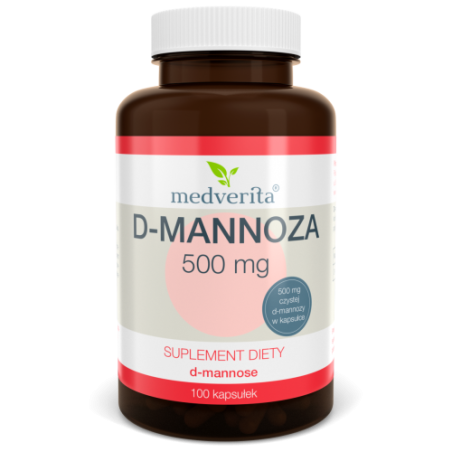 Medverita D-mannoza 500mg 100 kaps - Wsparcie układu moczowego