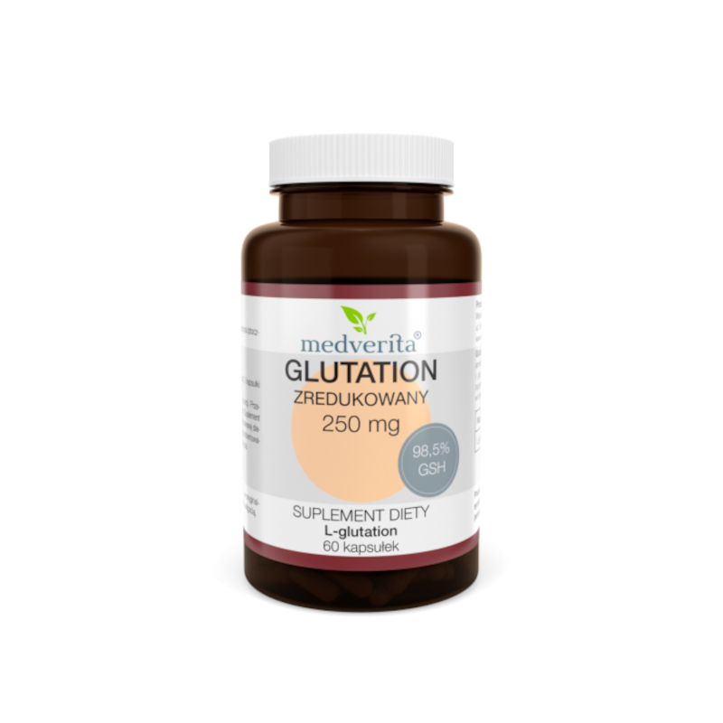 Medverita Glutation Zredukowany 250mg 60 kapsułek - Detoksykacja i Antyoksydacja