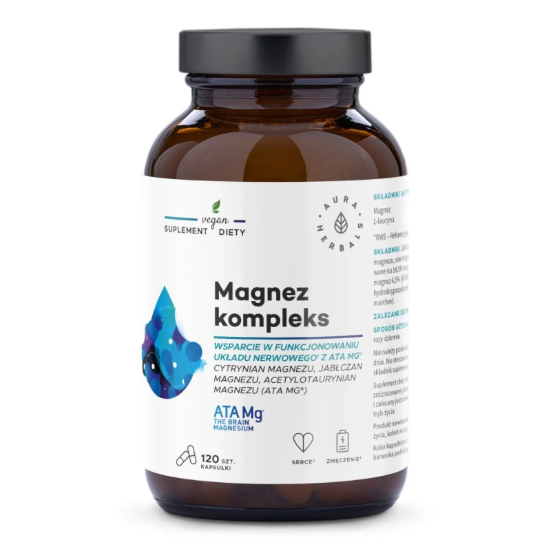 Aura Herbals Magnez Kompleks ATA MG 120 kaps. - Energia i Witalność