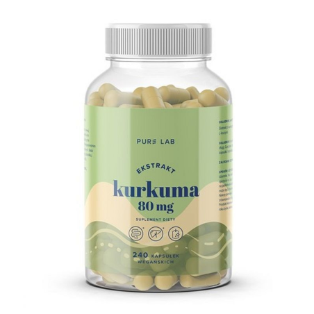 Aura Herbals Kurkuma 80mg 240 kaps. - Wsparcie Trawienia
