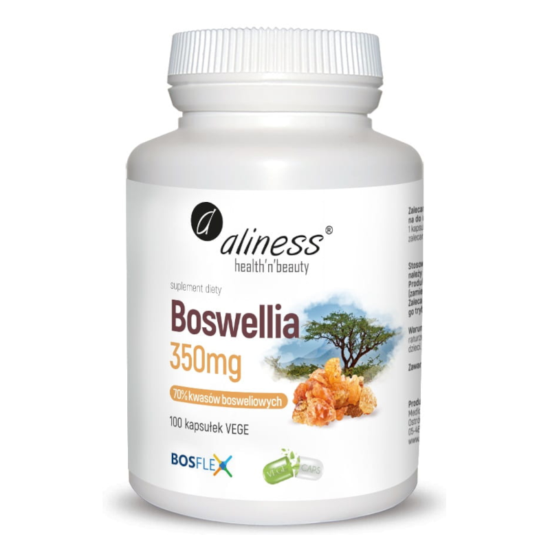 Aliness Boswellia 350 mg 100 kapsułek vege - Regeneracja Stawów
