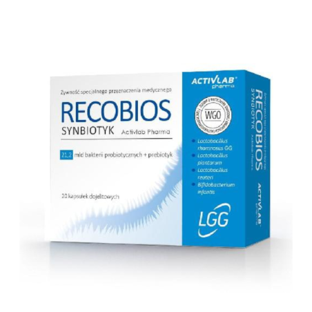Activlab Recobios Synbiotyk 20 kaps. - Probiotyki na trawienie