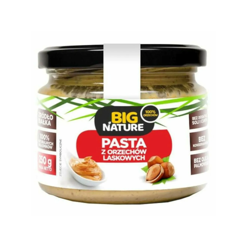 Big Nature Pasta Orzechowa 250g - Zdrowe Smarowidło Bez Cukru