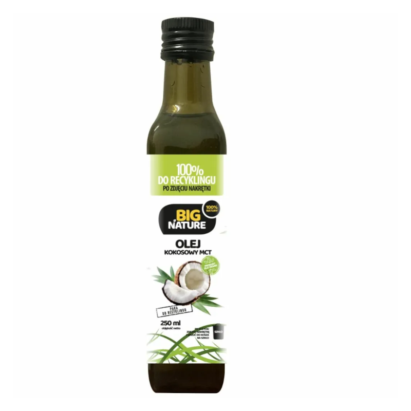 Big Nature Olej Kokosowy MCT 250ml - Energia i Witalność
