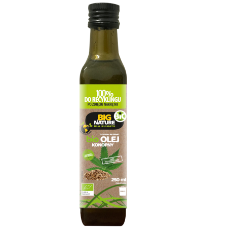 Big Nature Olej Konopny BIO 250ml - Biotechsklep.pl