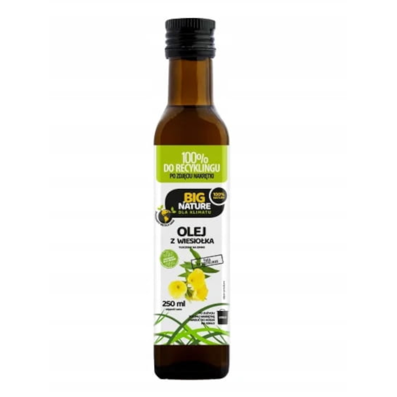 Big Nature Olej z Wiesiołka 250ml - Zdrowa Skóra i Hormony