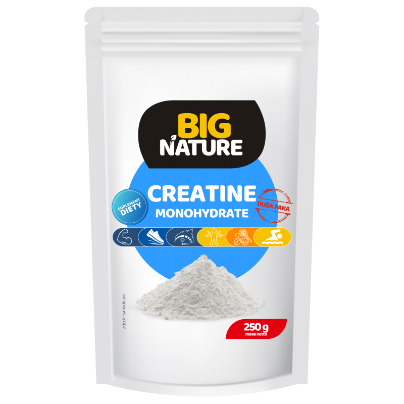 Big Nature Kreatyna Monohydrat 250g - Siła i Masa Mięśniowa