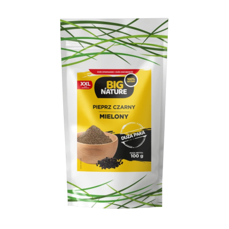 Big Nature Pieprz Czarny Mielony 100g - Intensywny Smak i Aromat
