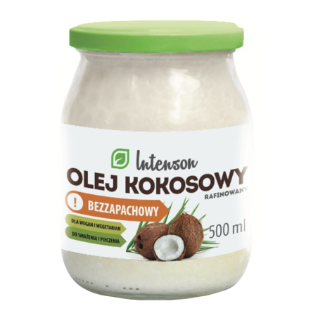Intenson Olej Kokosowy Rafinowany 500ml - Biotechsklep.pl