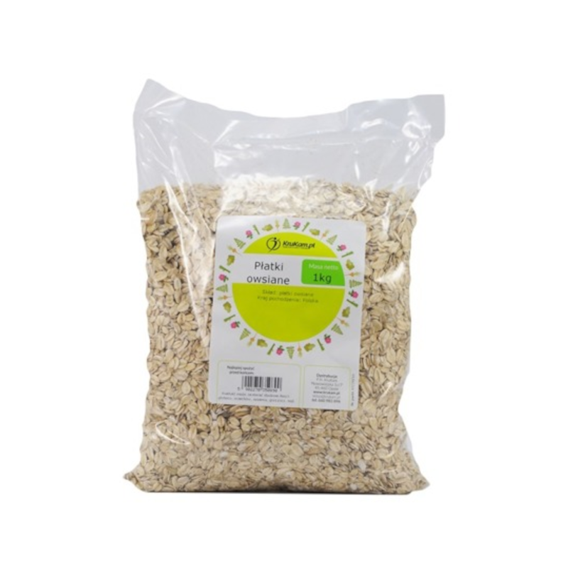 KruKam Płatki Owsiane 1kg - Zdrowe i pożywne śniadanie