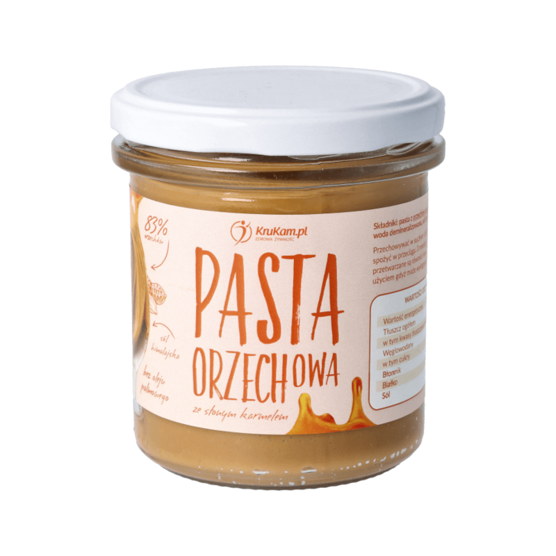 KruKam Pasta Orzechowa Słony Karmel 300g - Zdrowa i Pyszna