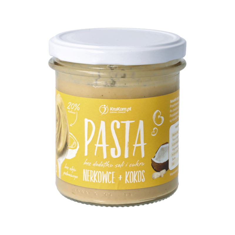 KruKam Pasta Nerkowcowo-Kokosowa 300g - Zdrowa Żywność