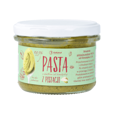KruKam Pasta Pistacjowa z Solą Himalajską 150g - Zdrowa i Pyszna