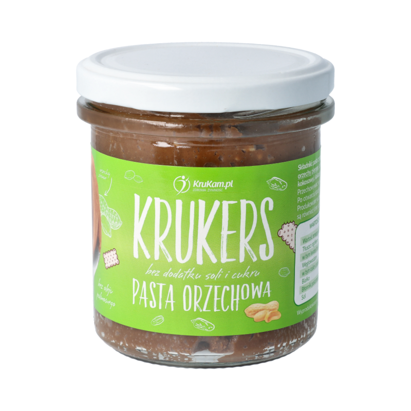 KruKam Krukers Chrupiąca Pasta Orzechowa 300g - Zdrowa Żywność