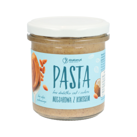 KruKam Pasta Migdałowo-Kokosowa 300g - Zdrowa Przekąska