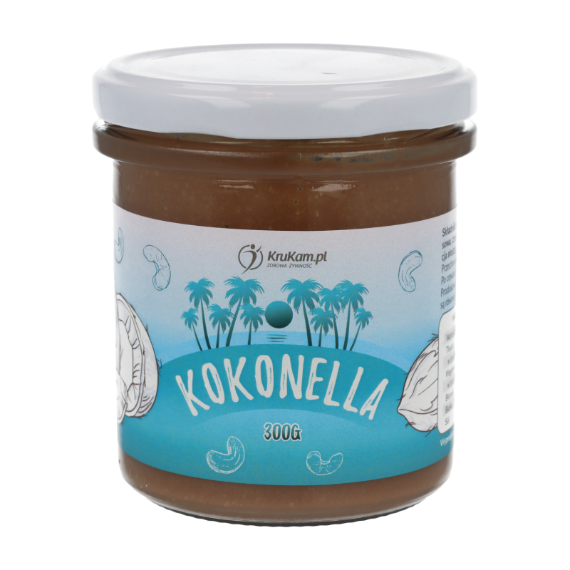 KruKam Kokonella Pasta Orzechowa 300g - Zdrowe Smarowidło Bez Cukru