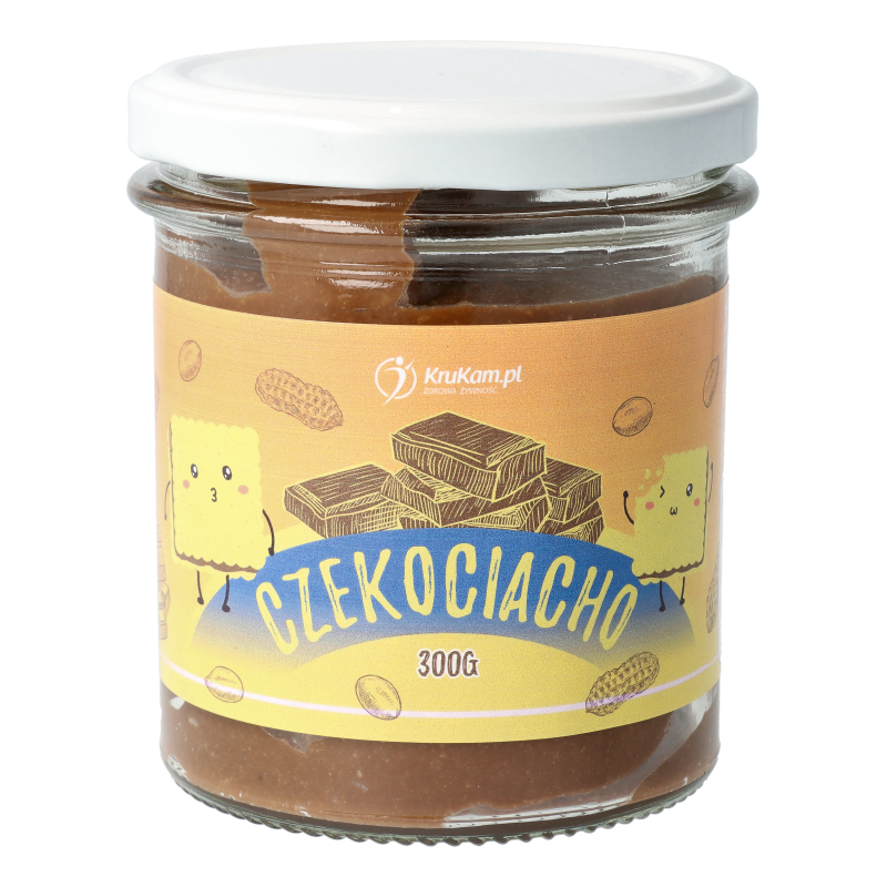 KruKam Czekociacho Pasta z Ciasteczkami 300g - Zdrowe i Pyszne Smarowidło