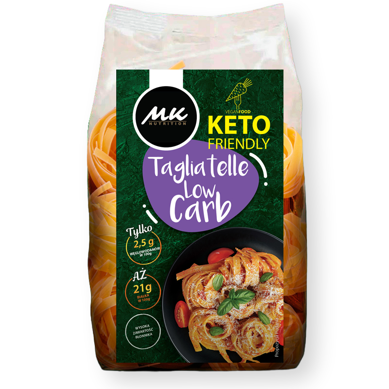 MK Nutrition Tagliatelle Niskowęglowodanowe 250g - Makaron Keto