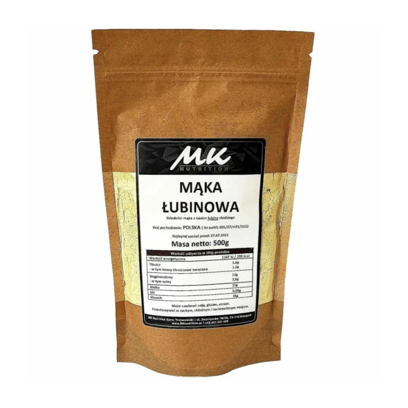 MK Nutrition Mąka Łubinowa 500g - Niskowęglowodanowa Mąka Keto