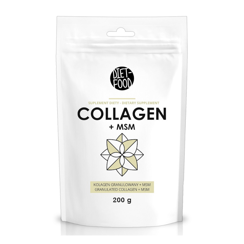 Diet-Food Kolagen Wołowy Instant 200g - Regeneracja Stawów i Młoda Skóra