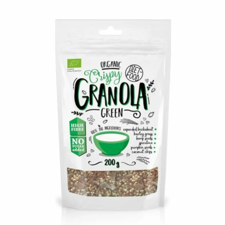 Diet-Food Granola Zielona Bio 200g - Zdrowy zamiennik śniadania