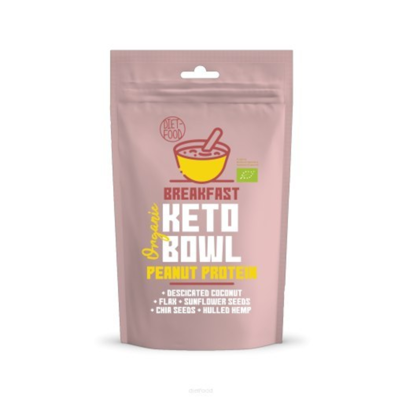 Diet-Food Keto Peanut Protein Bowl Bio 200g - Zdrowe śniadanie keto