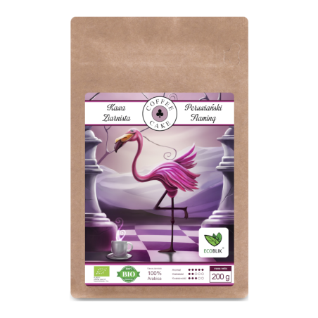 EcoBlik Kawa Arabica Ziarnista Peruwiański Flaming 200g - Ekologiczna Kawa z Peru