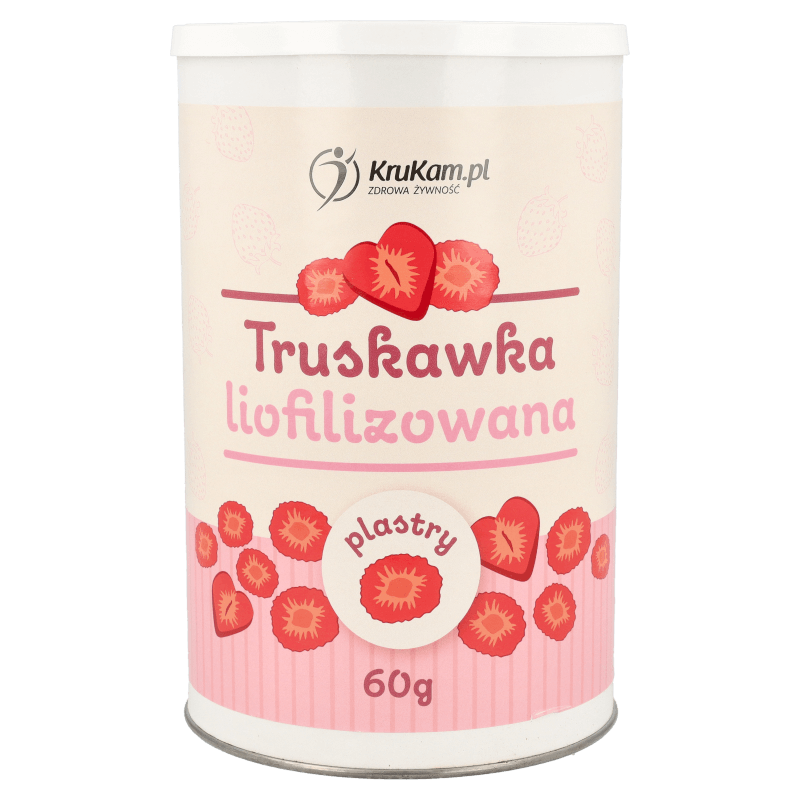KruKam Truskawki Liofilizowane 60g - Zdrowa Przekąska