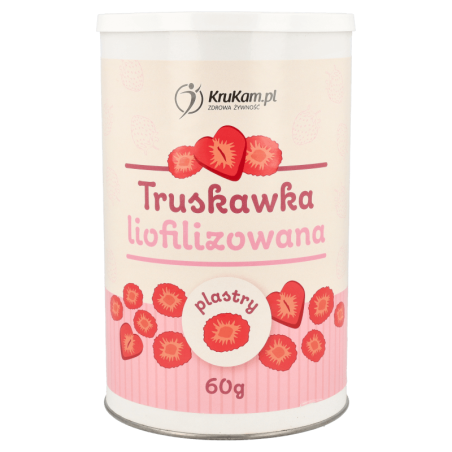 KruKam Truskawki Liofilizowane 60g - Zdrowa Przekąska