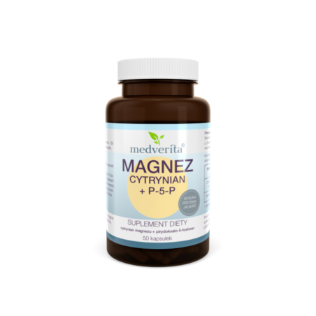 Medverita Magnez Cytrynian + P-5-P 50 kaps - energia i witalność