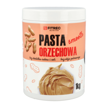 FITREC Pasta Orzechowa Smooth 1kg - Zdrowa Żywność