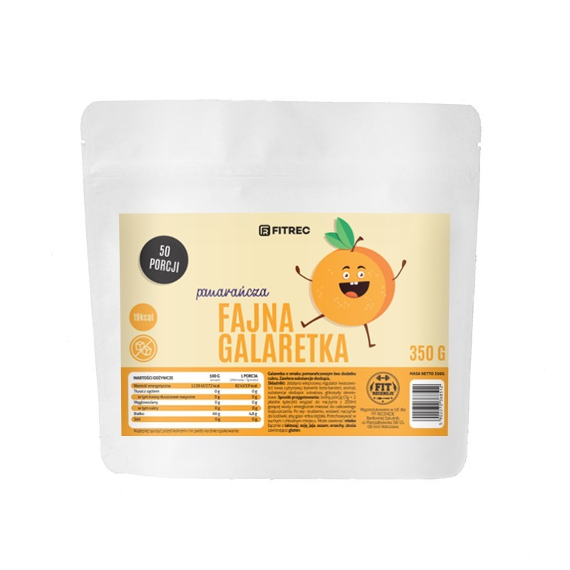 FITREC Fajna Galaretka Bez Cukru 350g - Zdrowa Słodycz Bez Wyrzutów Sumienia