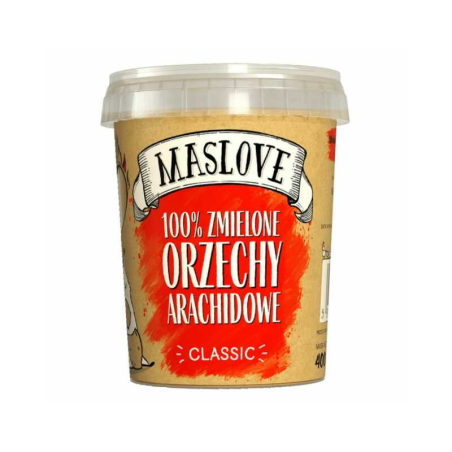 Maslove Masło Arachidowe Classic 400g - Zdrowe i Pyszne!