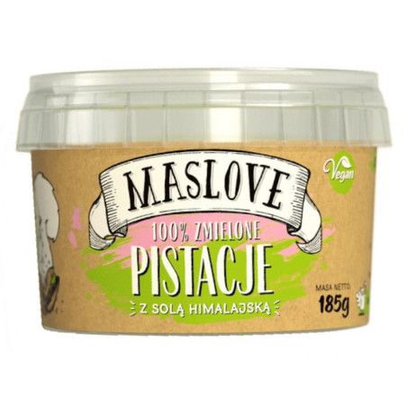 Maslove Masło Pistacjowe Classic 185g - Zdrowa Żywność