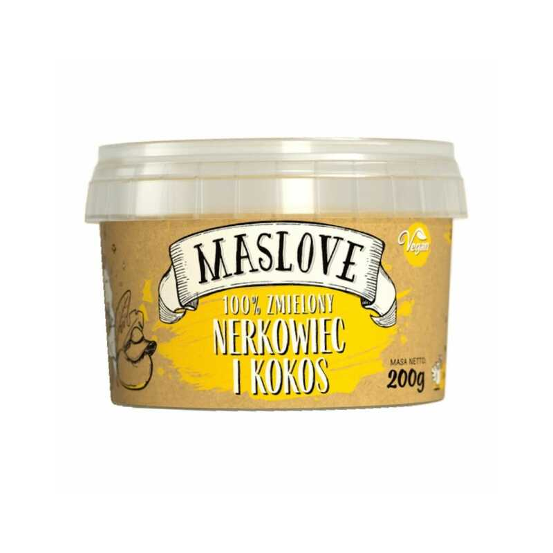 Maslove Masło z Nerkowców i Kokosa 200g - Zdrowa Żywność