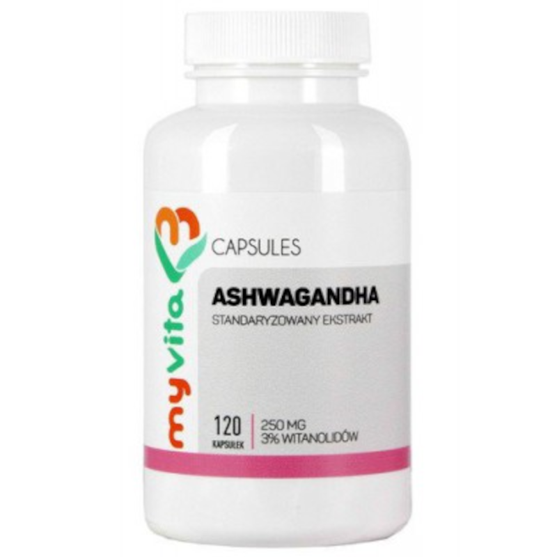MyVita Ashwagandha Standaryzowana 120 kaps - Adaptogen na stres