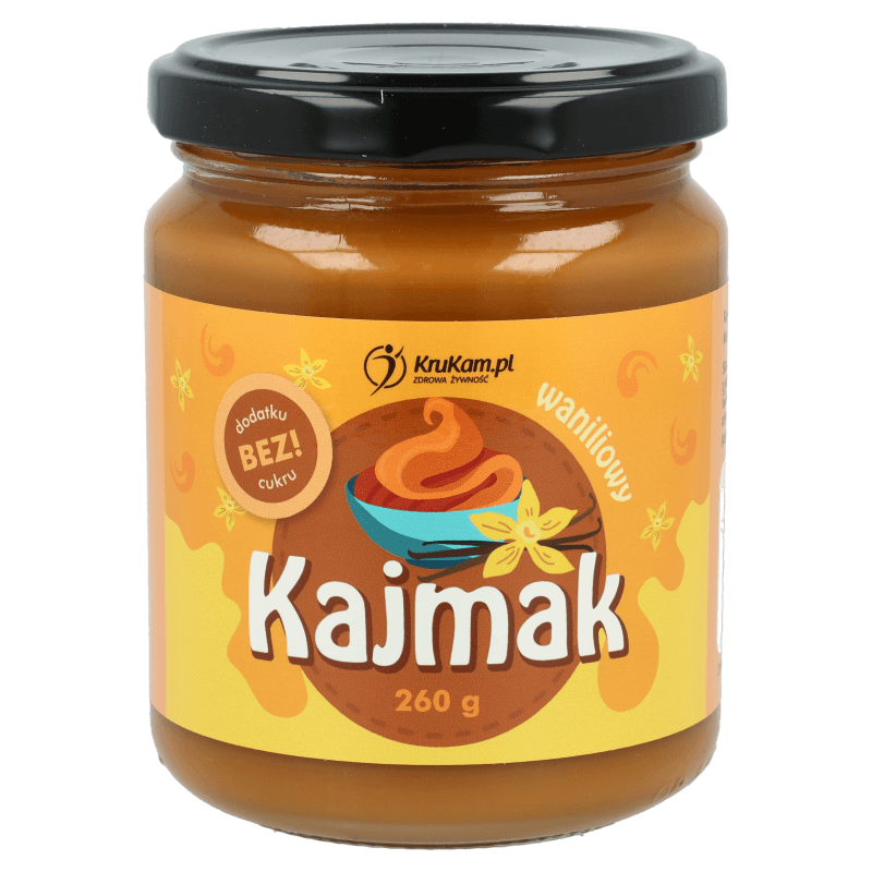 KruKam Kajmak Waniliowy Bez Cukru 260g - Zdrowa Słodycz