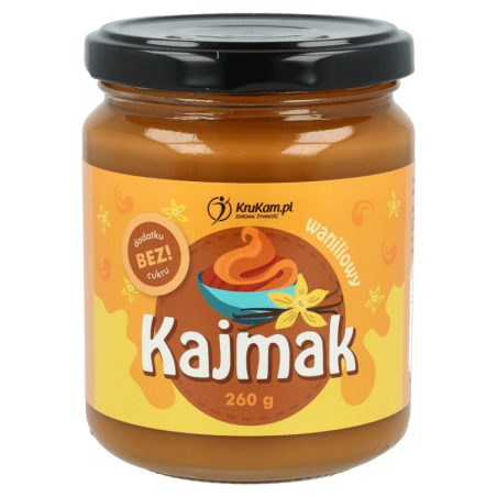 KruKam Kajmak Waniliowy Bez Cukru 260g - Zdrowa Słodycz