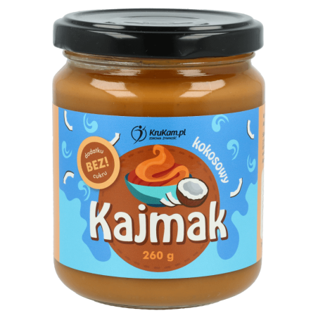 KruKam Kajmak Kokosowy bez Cukru 260g - Zdrowa Słodycz