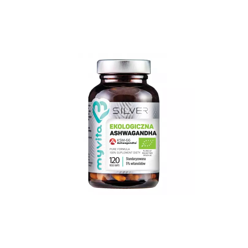 MyVita Silver Pure Ashwagandha KSM-66 120 kaps - Adaptogen na stres