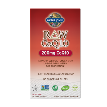 Garden of Life Raw CoQ10 200mg - Energia i Zdrowe Serce