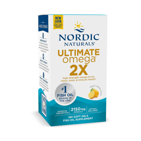 Nordic Naturals Ultimate Omega 2x Lemon 2150 - 180 kaps. Omega-3 dla serca i mózgu
